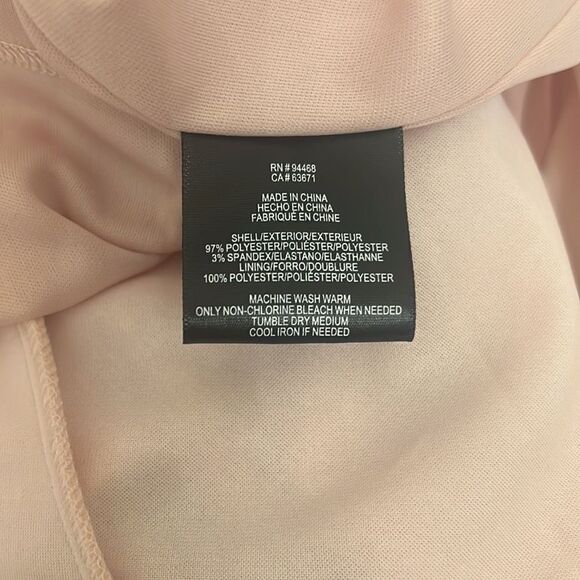 BCBG Paris Dress Pastel Pink Size Small Square Neck Flutter Sleeve Wrap Mini - Picture 9 of 11